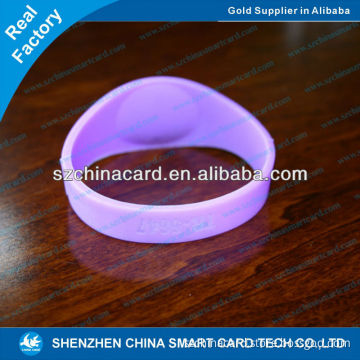13.56MHz Contactless Silicone custom rfid wristbands